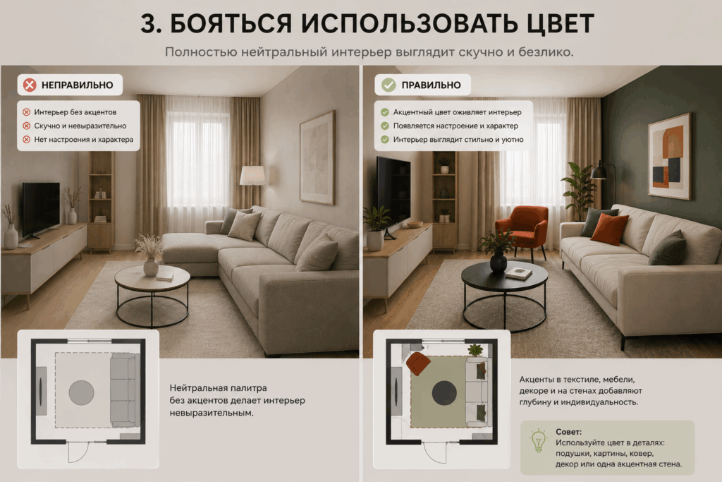 излишний свет в интерьере
