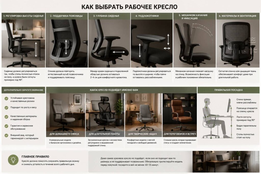 выбор рабочего кресла