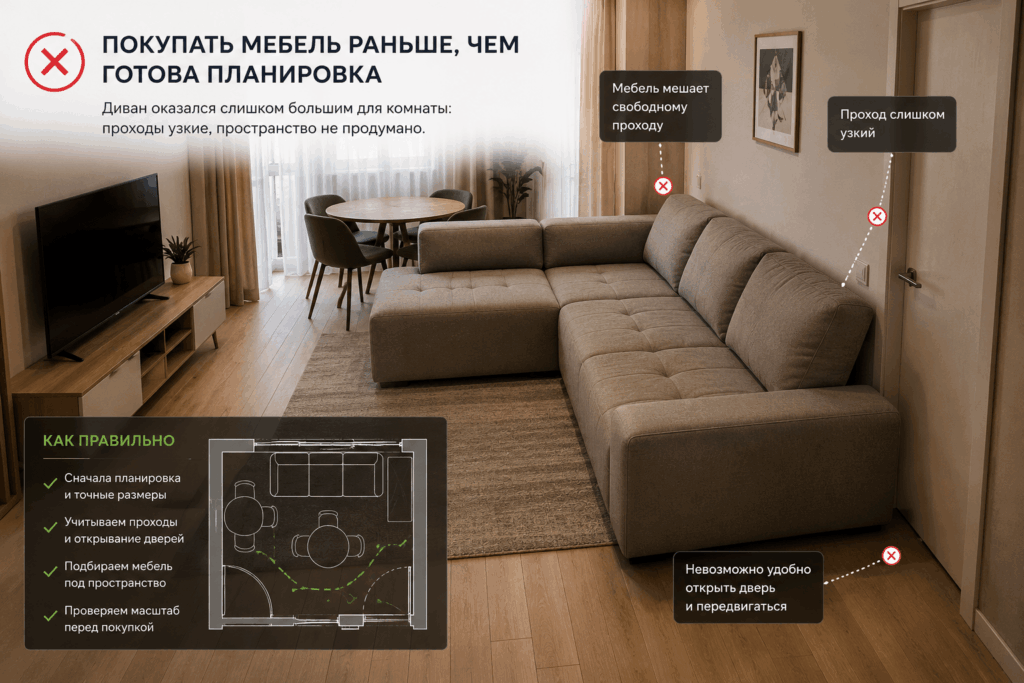 ранняя покупка мебели