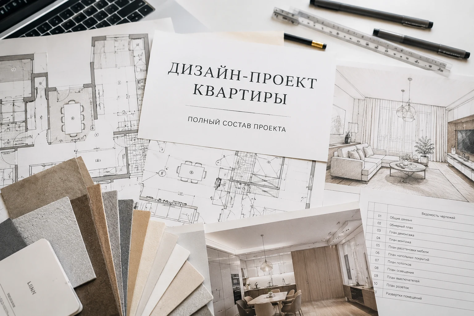 Что входит в дизайн-проект квартиры: полный состав проекта
