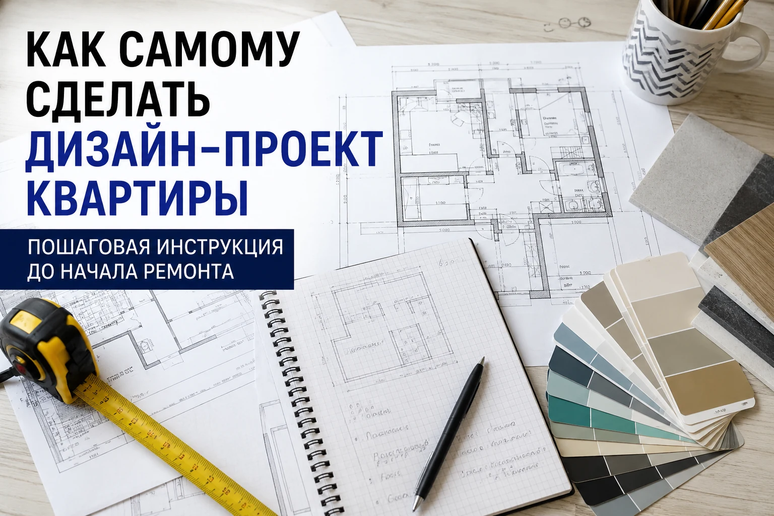 Как самому сделать дизайн-проект квартиры: пошаговая инструкция до начала ремонта